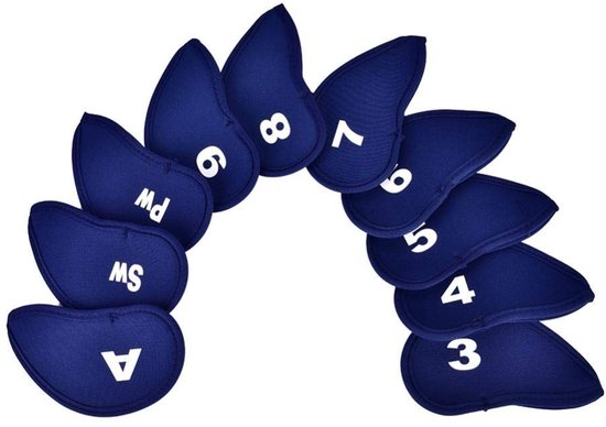 Vlemico - Clubhoezen - Neopreen Bescherming - Waterdicht en Duurzaam - Blauw - Vervangende Hoofdhoes - Ideaal voor Club Iron Cue - 10 Stuks