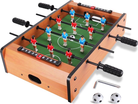 Voetbaltafel voor Thuis - Mini Voetbaltafel Inklapbaar - Hout van Toonity.