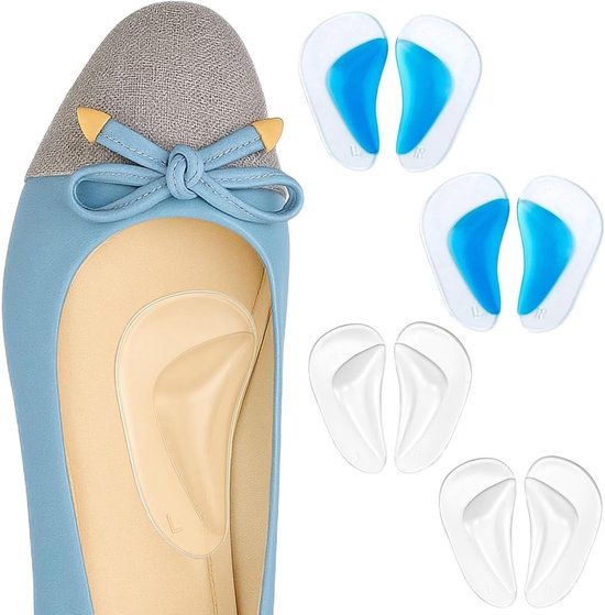 Voetboogpads voor optimale ondersteuning, inlegzolen voor platvoeten en plantaire fasciitis, verlichting van voetpijn en druk, maat L (40)