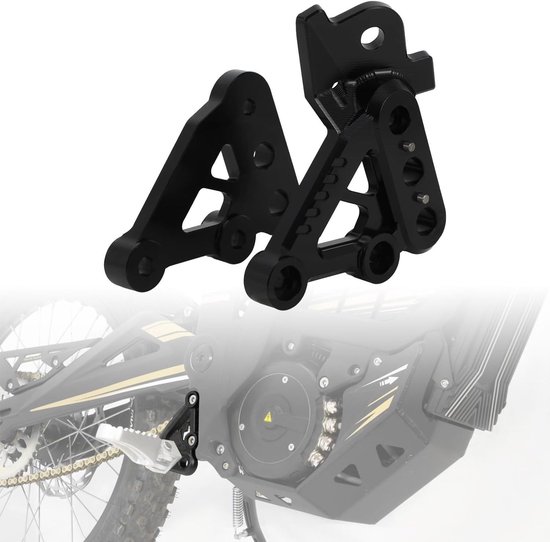 Voetsteun Beugels voor Talaria Sting MX3/MX4 - Aluminium Beugels voor Motorfiets Voetsteunen, Links en Rechts, Zwart
