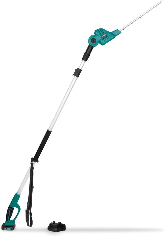VONROC Telescopische Accu Heggenschaar 20V - Kantelbaar blad - Traploos verstelbaar (incl. 2.0Ah Accu en snellader) van VONROC