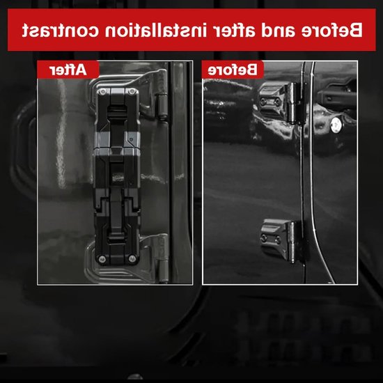 Vouwbare Voetsteun van Aluminium voor Wrangler JK JKU JL JLU 2007-2021 - Ideaal voor Offroad Avonturen, Verbeterde Toegankelijkheid en Comfort