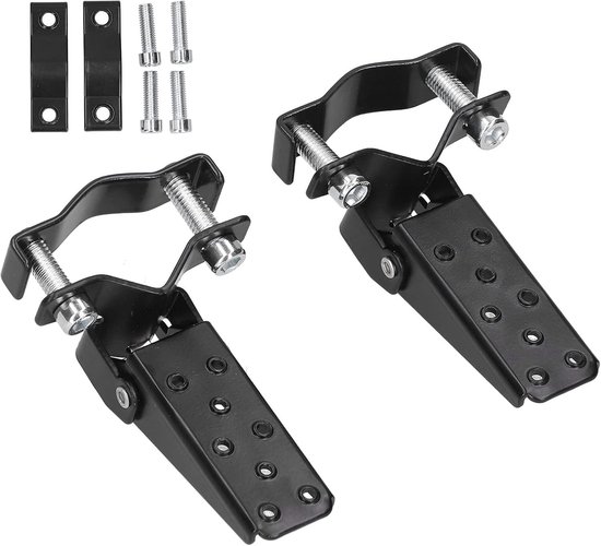Vouwbare Voetsteunen voor Motoren - 1 Paar Voetsteunen met Accessoires voor Retro Motoren en ATV's