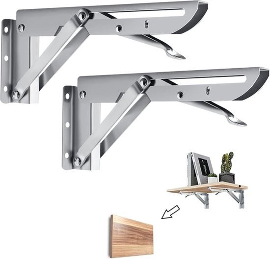 Vouwconsole voor Zware Belasting, Roestvrij Staal, Ideaal voor DIY Projecten, 500 mm, Stevige Ondersteuning en Duurzaamheid
