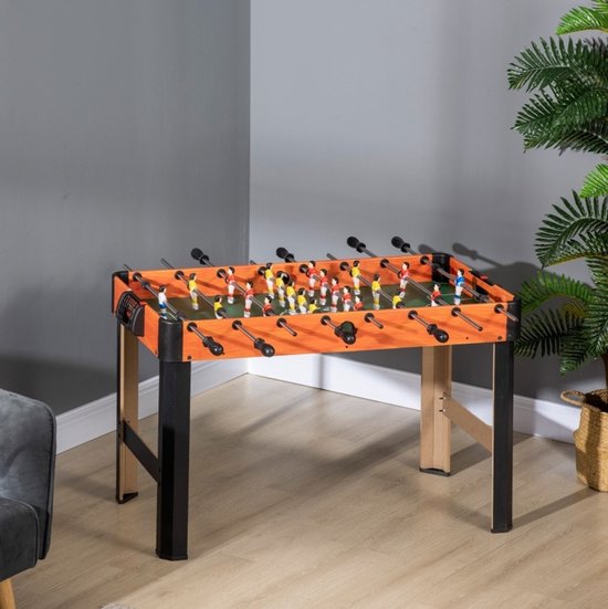 VUENOR Tafelvoetbaltafel 104 x 118 x 69 cm - MDF, metalen stangen, scoreteller