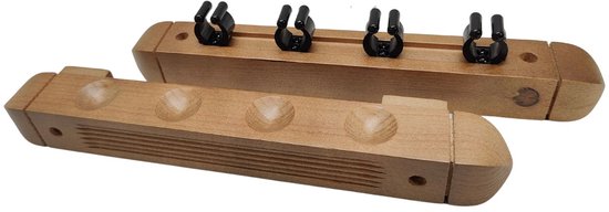 wand keu rek 4-keus vintage-oak voor pool-, biljart- & snookerkeu's van Buffalo