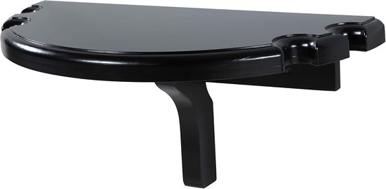Wandmontage Pub Tafel voor Kleinere Ruimtes - Zwart