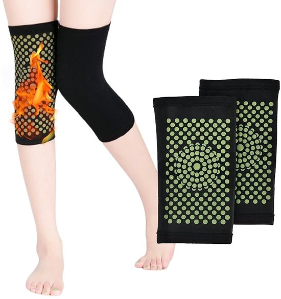Warmte Kniebeschermers voor Mannen en Vrouwen, Zelfverwarmende Kniebandage, Comfortabele en Verstelbare Kniekousen voor Pijnverlichting en Ondersteuning