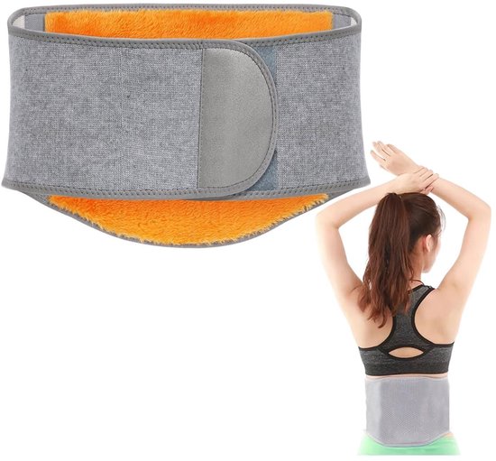 Warmteband voor de Rug en Nieren, Plush Lumbale Ondersteuning, Unisex Verwarmingsband voor Wintergebruik, Maat L