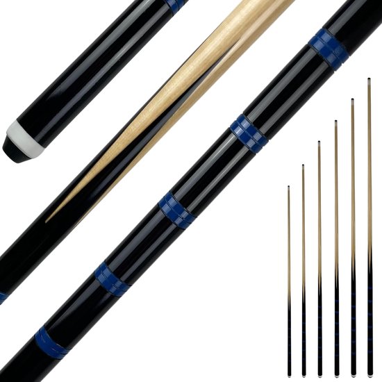 Winsport Eendelige biljartkeu ECO, robuuste Pool Cue, 90 cm 100 cm 110 cm 120 cm 130 cm 140 cm, 12 mm schroeflederen - ShopVlot van Winsport
