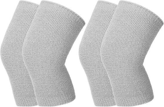 Winterse Kniewarmers voor Dames en Heren, Rekbare Gebreide Kniekappen, Thermische Ondersteuning en Antislip Design voor Gewrichtscomfort en Koude Bescherming