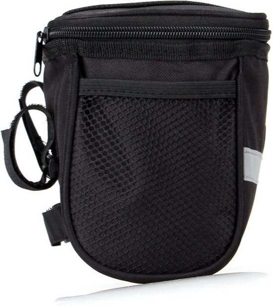 WiseGoods Luxe Fietstas Enkele Voor Fietsstuur - Fietstassen - Fietsstuurtas - Stuur Tas Fietsen - Outdoor - Reizen - Tassen Zwart van WiseGoods