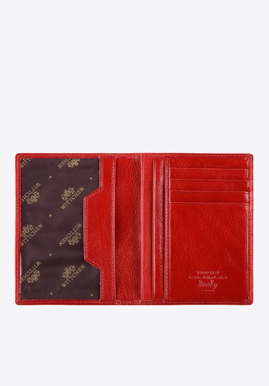 Wittchen - Documenten Etui - Donkerbruin - Rood - Natuurleer