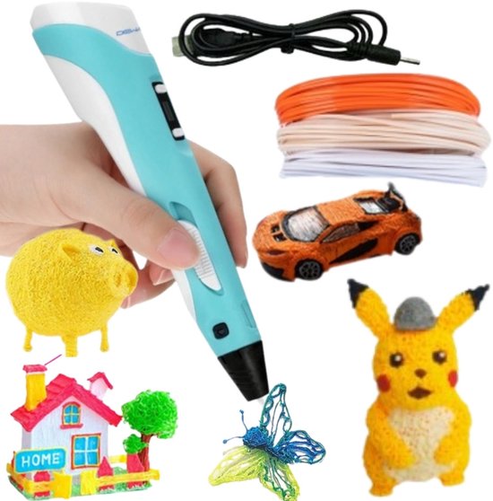 Woopie 3D-pen voor kinderen met led-display - creatief plezier