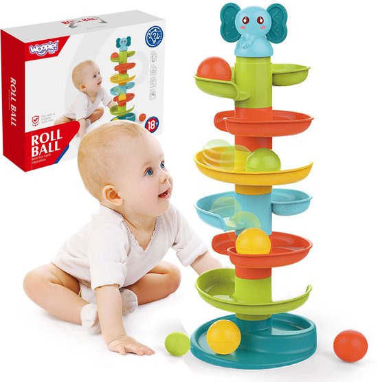 Woopie Baby Ballenbaan Spiraalset + 3 Ballen