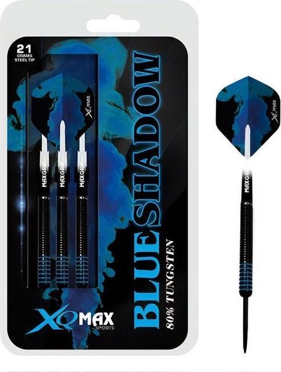 XQMax Dartpijlen Blue Shadow 80% Steeltip Gewicht 23 van XQMax