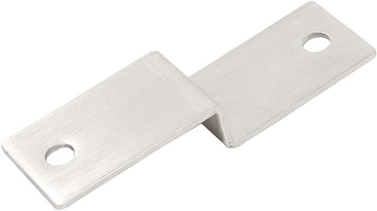 Z-vormige Hoekverbinder van RVS, Verstevigde Hoeksteunen voor Kasten en Meubels (20mm) - Duurzaam en Sterk