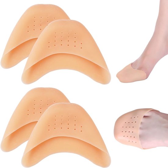 Zachte en Ademende Siliconen Teenkappen - 2 Paar Bescherming voor Tenen, Comfort en Schokabsorptie