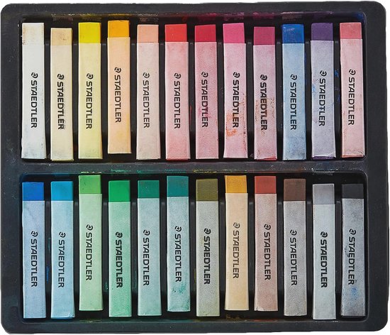 Zachte pastelkrijt 24 kleuren - Hoge lichtbestendigheid en gebruiksvriendelijk van Merkloos