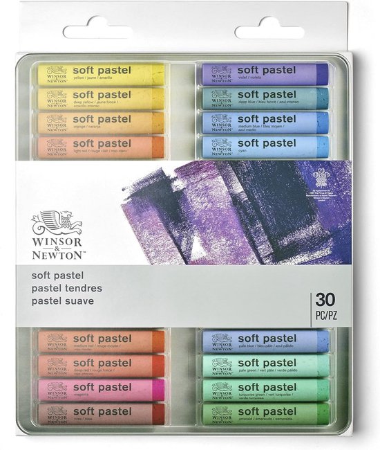 Zachte pastelkrijt - Tekenkrijt set - Schilderen en tekenen - Kunstenaarskwaliteit pigmenten - 30 kleuren - Veelkleurig