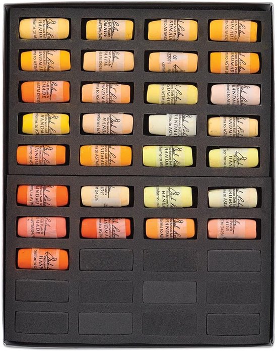Zachte Pastelkrijtjes - Kleurkrijt - Schilderen Tekenen - Handgerold Pigmentrijk - 29 Delen - Oranje van Merkloos