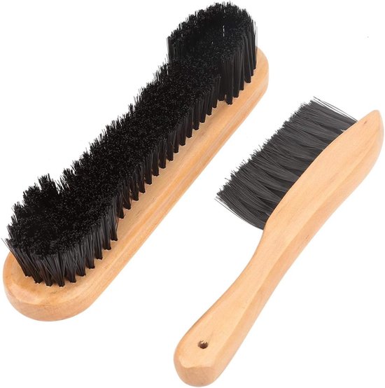 Zachte Rail Borstel Set voor Biljart Pool Tafel, 9 Inch Natuurlijke Houten Handvat, Reinigingsaccessoire voor Tafelkleed en Biljartspel, 2 Stuks