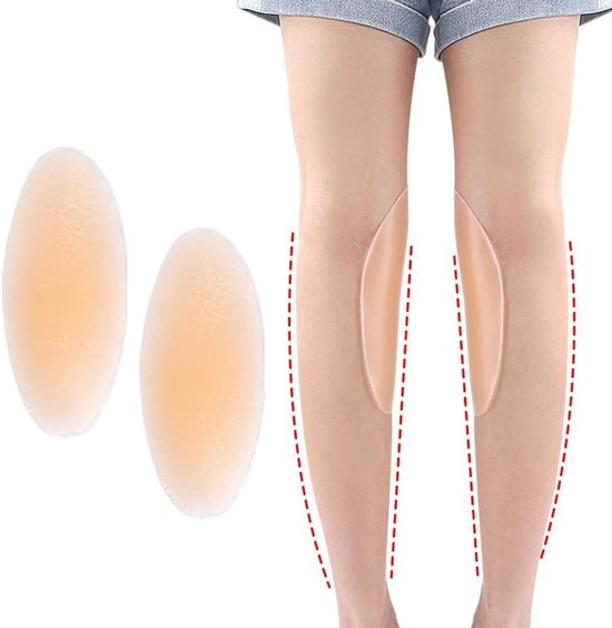 Zachte siliconen kuitkussens, zelfklevende huidkleurige correctoren voor ronde of slanke benen, ideaal voor comfort en ondersteuning