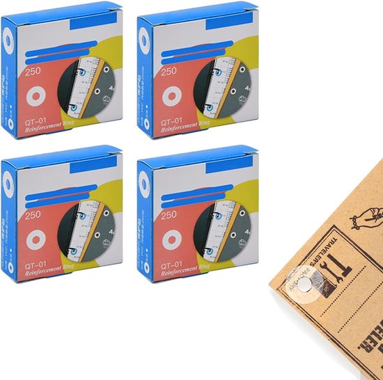 Zelfklevende Ringversterkers voor Gaten, 1000 Stuks, 15 mm, Transparant, Ideaal voor Versterking en Ondersteuning van Gaten in Diverse Materialen