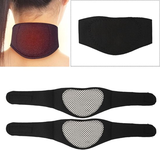 Zelfverwarmende Neksteun, 2 Stuks Nekwraps met Magnetische Therapie voor Pijnverlichting en Ondersteuning van de Nek