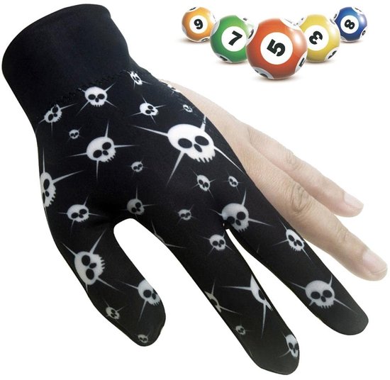 ZEYNOMAX- Biljarthandschoenen Drie Vingers - Antislip - Ademend - Elastisch - Lycra - 21 x 12 cm - Snookerhandschoen