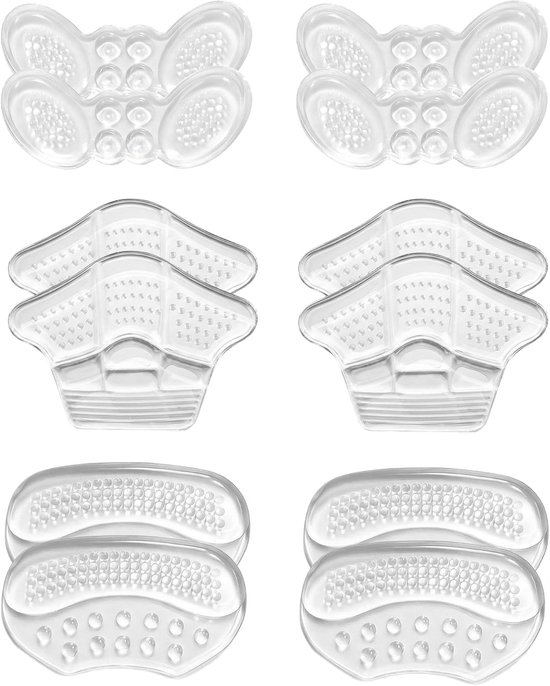 Zichtbare Siliconen Hiel Patches, 6 Paar, Bescherming Tegen Blaren, Comfort en Ondersteuning voor Hielen