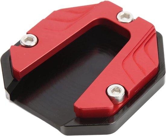 Zijsteunplaat voor Motorfiets - Stevige en Duurzame Ondersteuningspad voor Standaard en Accessoires (Rood)