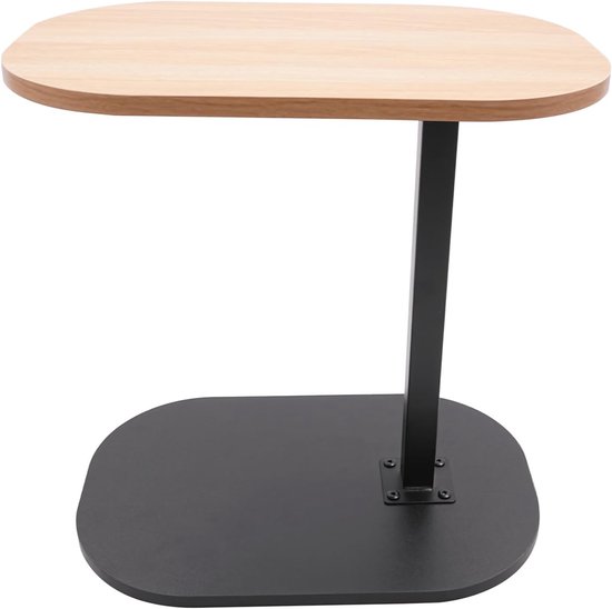 Zijtafel koffietafel, buffet tafel C-vorm, woonkamer en slaapkamer koffietafel houtkleur.