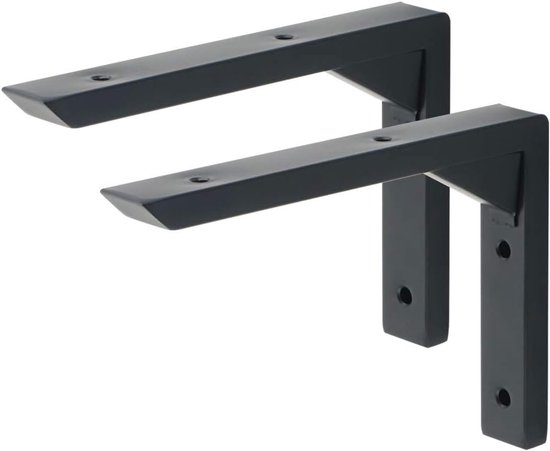 Zware Steunbeugels voor Planken - 2 Stuks, 6 Inch, Roestvrij Staal, Wandbeugels voor Woonkamer en Slaapkamer met Schroeven