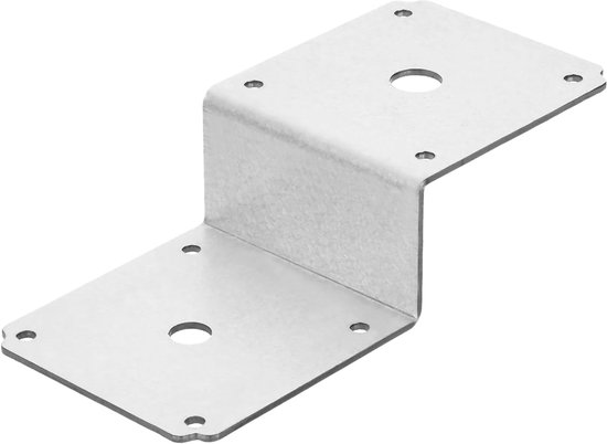 Zware Z-vormige hoekhouders van staal, dubbele hoek kanaalprofiel, hoeksteun voor camper, dak, boot, houten planken, 6,5 x 3 x 1,5 inch, zilver, 6 stuks