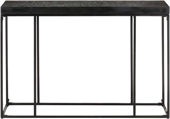 Zwart 110x35x76 cm van massief acaciahout en mangohout