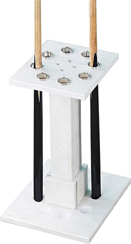 Zwembad Keu Rek - Biljart Houder - Opslag Keuen - Massief Houten Frame - 8 Keuen Capaciteit - Walnoot