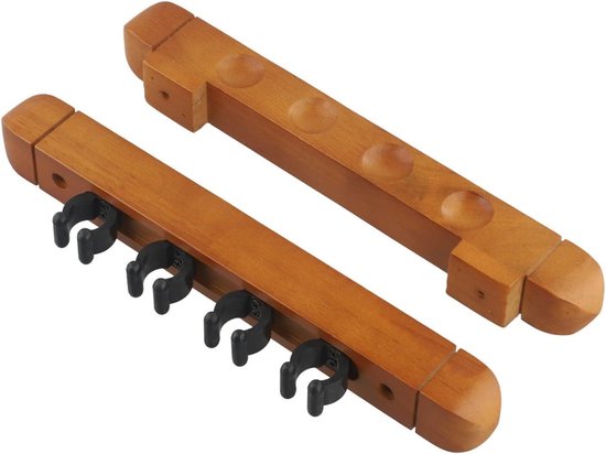 Zwembad Keu Rek - Houten Houder - Biljart Ordenen - Elegant Ontwerp - 270 mm Lengte - Geel