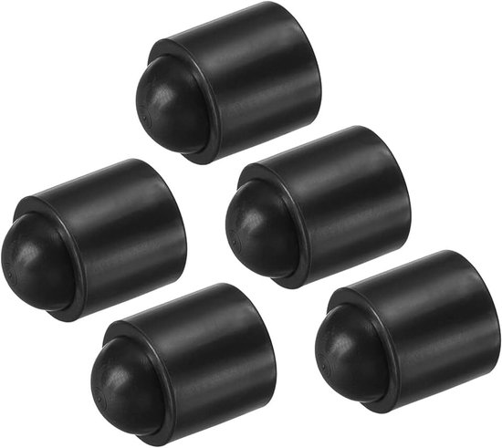 Zwembadkeu beschermhoes, 5 stuks rubberen zwembadkeuen eindbeschermers voor biljartkeu bodembedekking, snookerstangbescherming, pad voor biljart, zwart