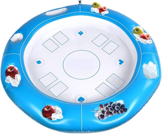 Zwevende Speeltafel - Opblaasbare Pooltafel - Waterpret - Voor 4-6 Spelers - 100 x 100 cm - Meerkleurig